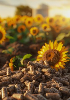 Пеллеты из лузги подсолнечника